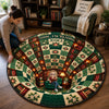 Personalized Quilted Round Mat - Christmas Gift For Book Lovers - Annual Reading List