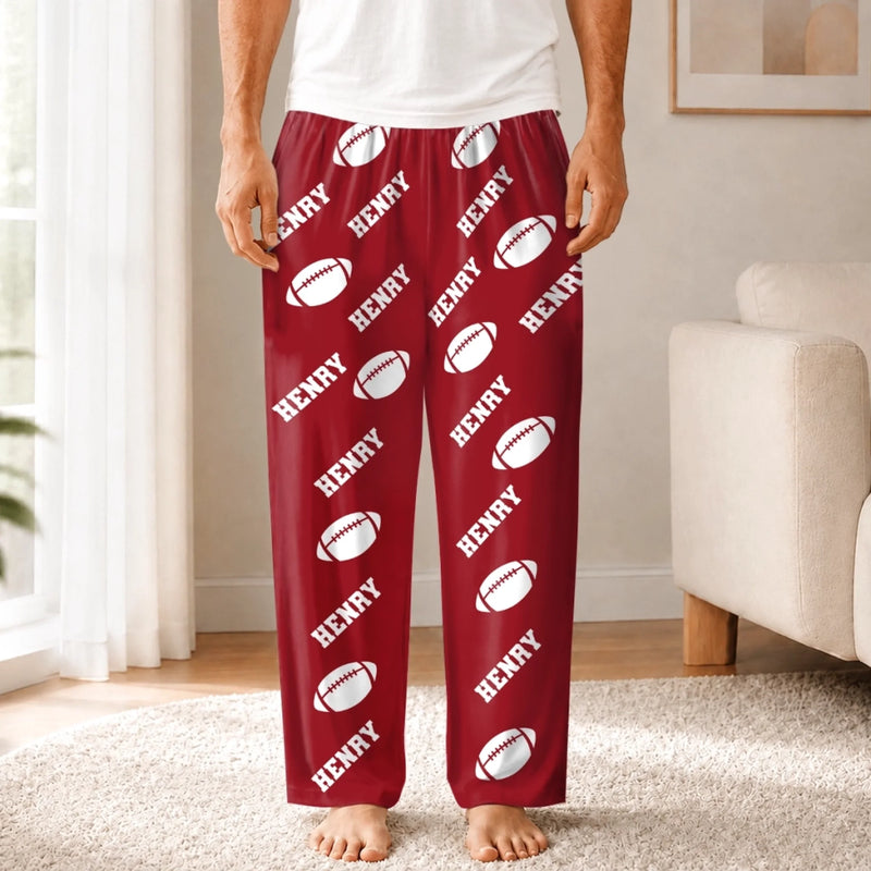 Custom Sports Ball Name Family Gifts - Personalized Pajama Pants