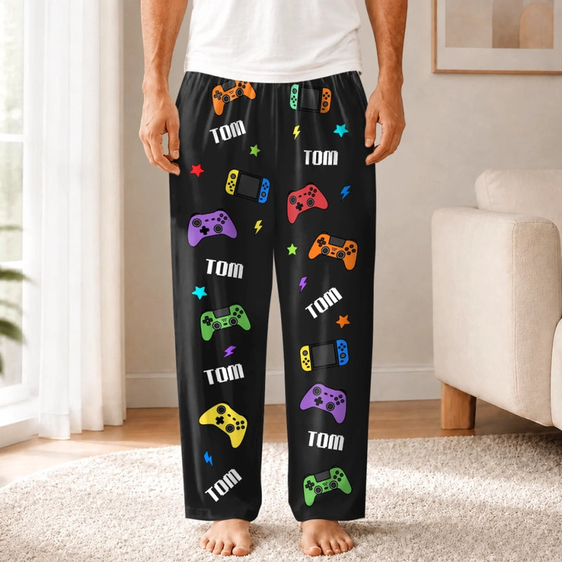 Custom Gaming Name Gifts for Boys - Personalized Pajama Pants