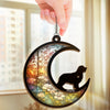 Custom Dog Lover Gifts with Floral Crescent - Personalized Hanging Ornament