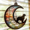 Custom Dog Lover Gifts with Floral Crescent - Personalized Hanging Ornament
