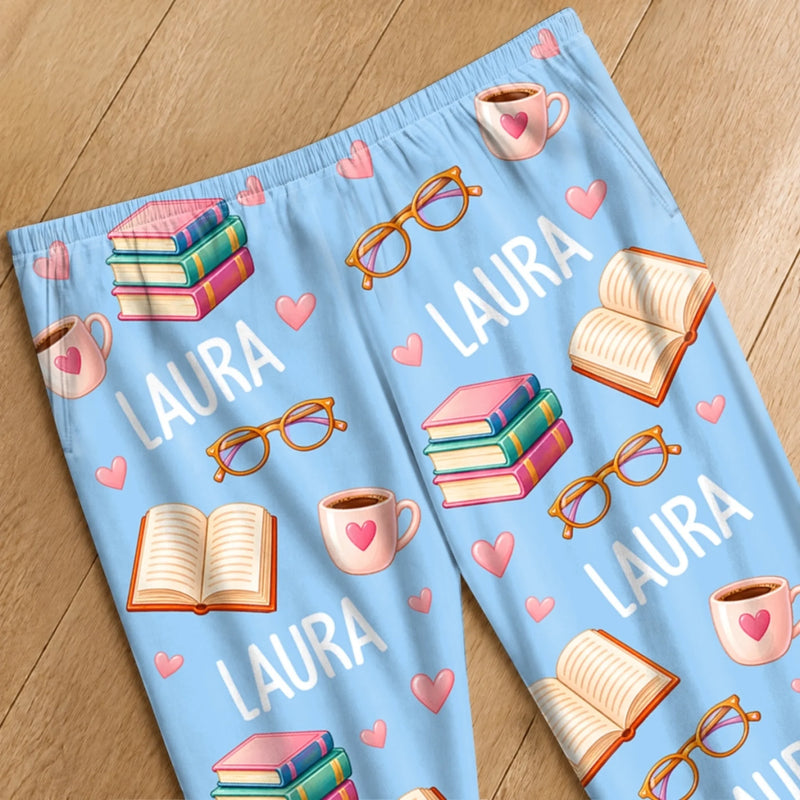 Custom Couple Book Lover Gifts - Personalized Pajama Pants