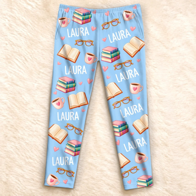 Custom Couple Book Lover Gifts - Personalized Pajama Pants