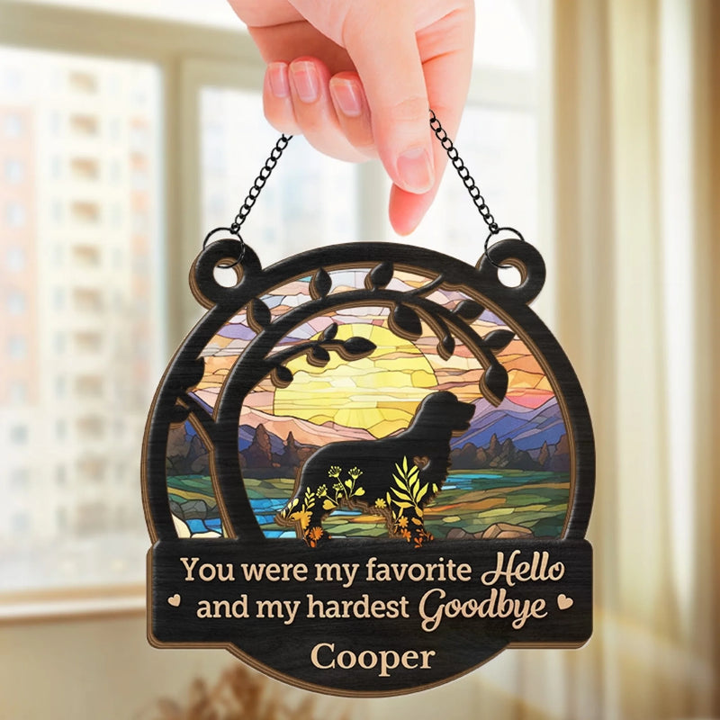 Custom Cat Memorial Decor - Personalized Window Hanging