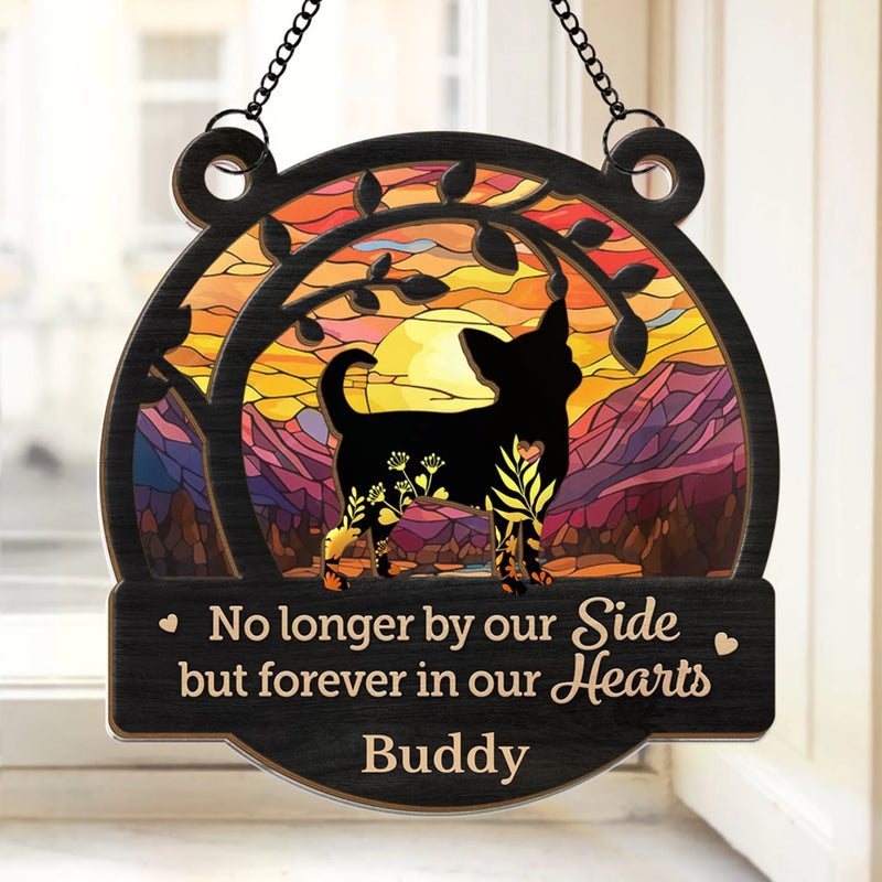 Custom Cat Memorial Decor - Personalized Window Hanging