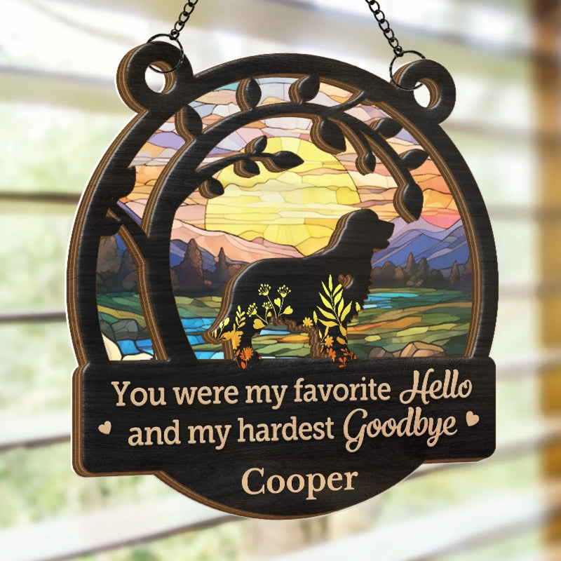 Custom Cat Memorial Decor - Personalized Window Hanging
