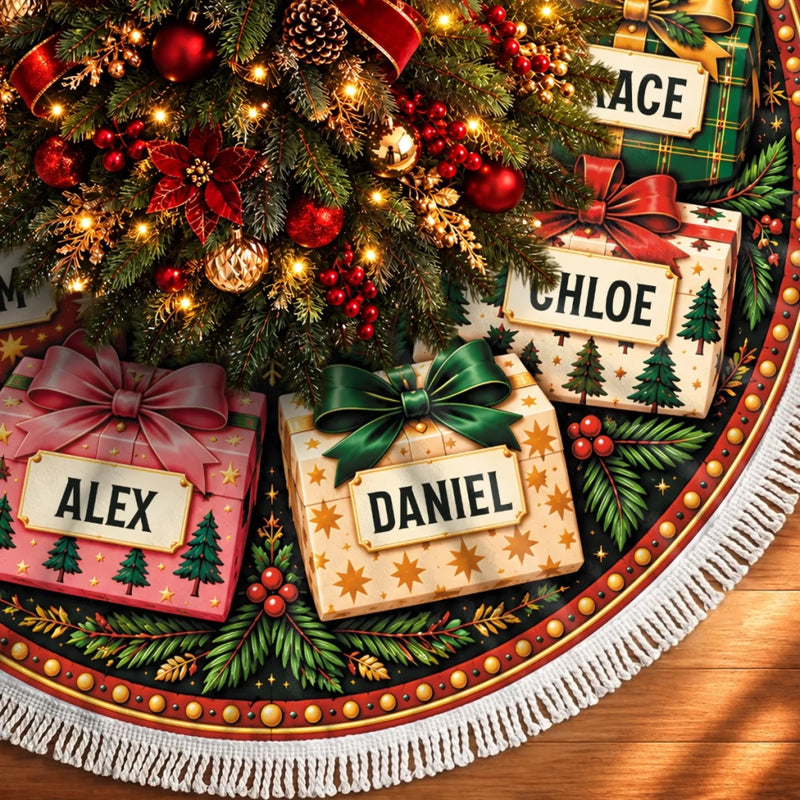 Custom Personalized Christmas Tree Gifts - Personalized Christmas Tree Skirt