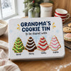 Custom Grandma's Christmas Cookie Gifts - Personalized Metal Tin - Sweet Memories Start Here