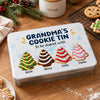 Custom Grandma's Christmas Cookie Gifts - Personalized Metal Tin - Sweet Memories Start Here