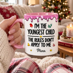 Custom I'm the Middle Child Gifts - Personalized Christmas 3D Inflated Effect Printed Accent Mug - Always The Trouble Maker