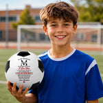 Custom Never Forget How Much I Love You Gifts for Grandsons - Personalized Soccer Ball - Stay Strong Trust Yourself