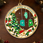 Custom Family Love Knows No Distance Christmas Decor - Personalized Ornament - Always Connected By Love