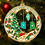 Custom Family Love Knows No Distance Christmas Decor - Personalized Ornament - Always Connected By Love