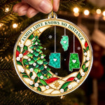 Custom Family Love Knows No Distance Christmas Decor - Personalized Ornament - Always Connected By Love