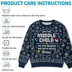 Custom Funny Sibling Quotes Family Christmas Gifts - Personalized Christmas Sweater - I'm The Youngest