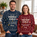 Custom Funny Sibling Quotes Family Christmas Gifts - Personalized Christmas Sweater - I'm The Youngest