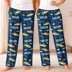 Custom Trout Fishing Gifts for Anglers - Personalized Pajama Pants - Big Fish