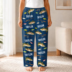 Custom Trout Fishing Gifts for Anglers - Personalized Pajama Pants - Big Fish