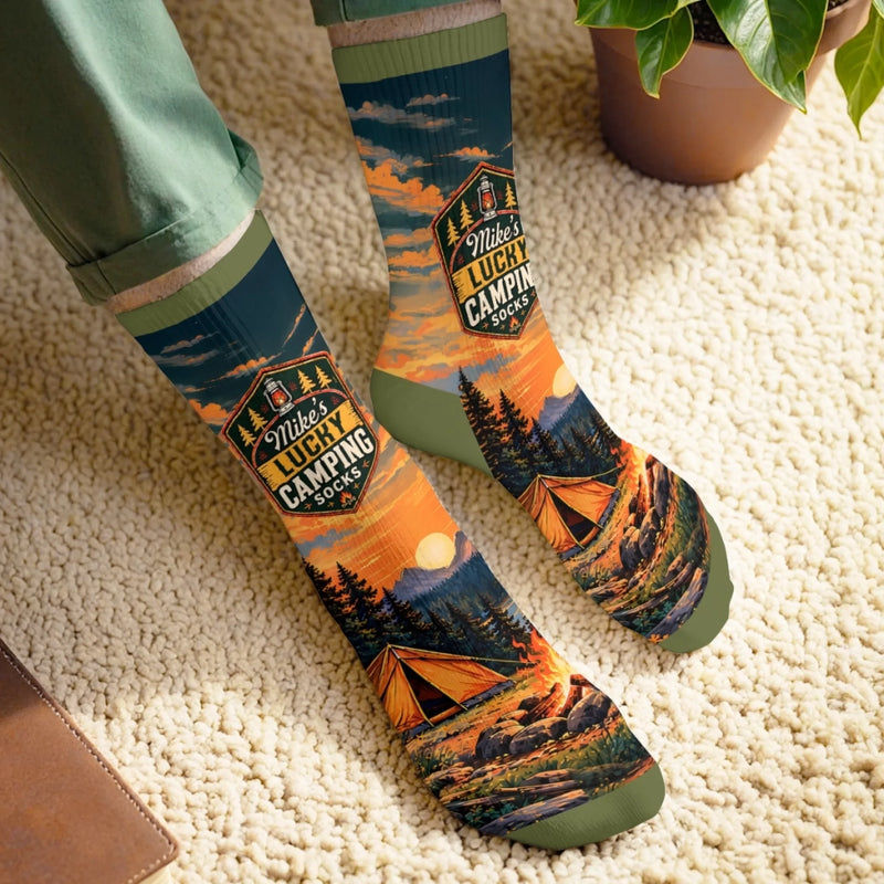 Custom Lucky Camping Gifts for Campers - Personalized Socks - Lucky Day