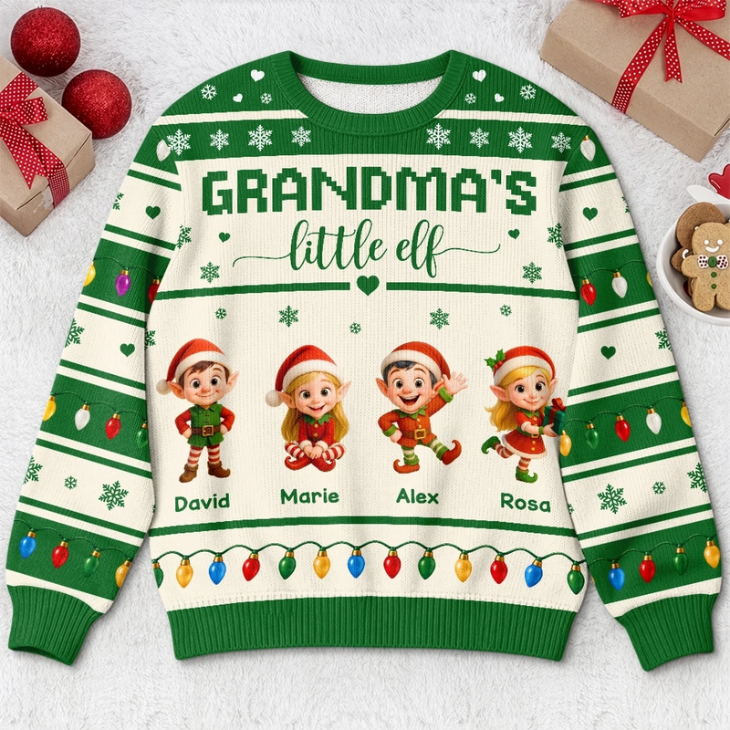 Custom Grandma's Little Elves Christmas Gifts - Personalized Sweatshirt - Little Love