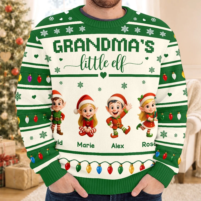 Custom Grandma's Little Elves Christmas Gifts - Personalized Sweatshirt - Little Love