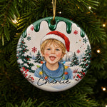 Custom Photo Christmas Portrait Gifts - Personalized Christmas Ornament - Little Hearts Full Of Joy