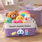Custom Squishy Collection Gifts for Kids - Personalized Storage Basket - Too Cute To Handle