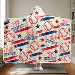 Custom Baseball Name Number Gifts for Baseball Players - Personalized Wearable Blanket Hoodie - Play Hard