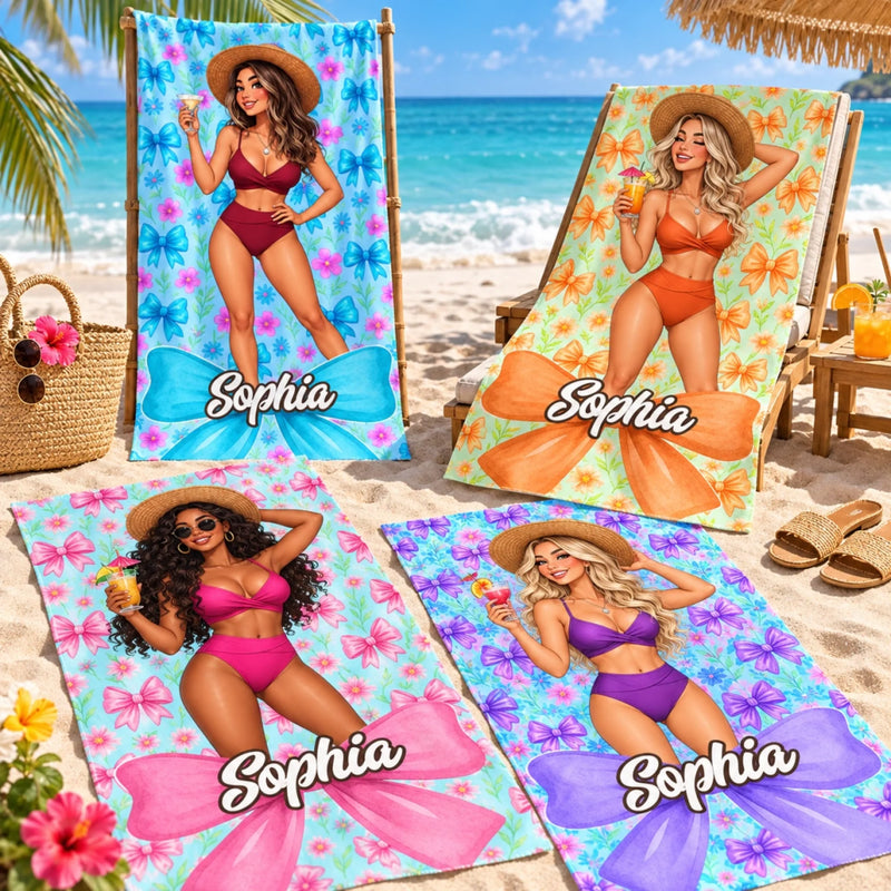 Custom Summer Girl Beach Towels Gifts for Women - Personalized Beach Towel - Beach Mode