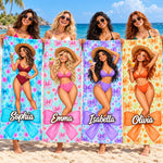Custom Summer Girl Beach Towels Gifts for Women - Personalized Beach Towel - Beach Mode