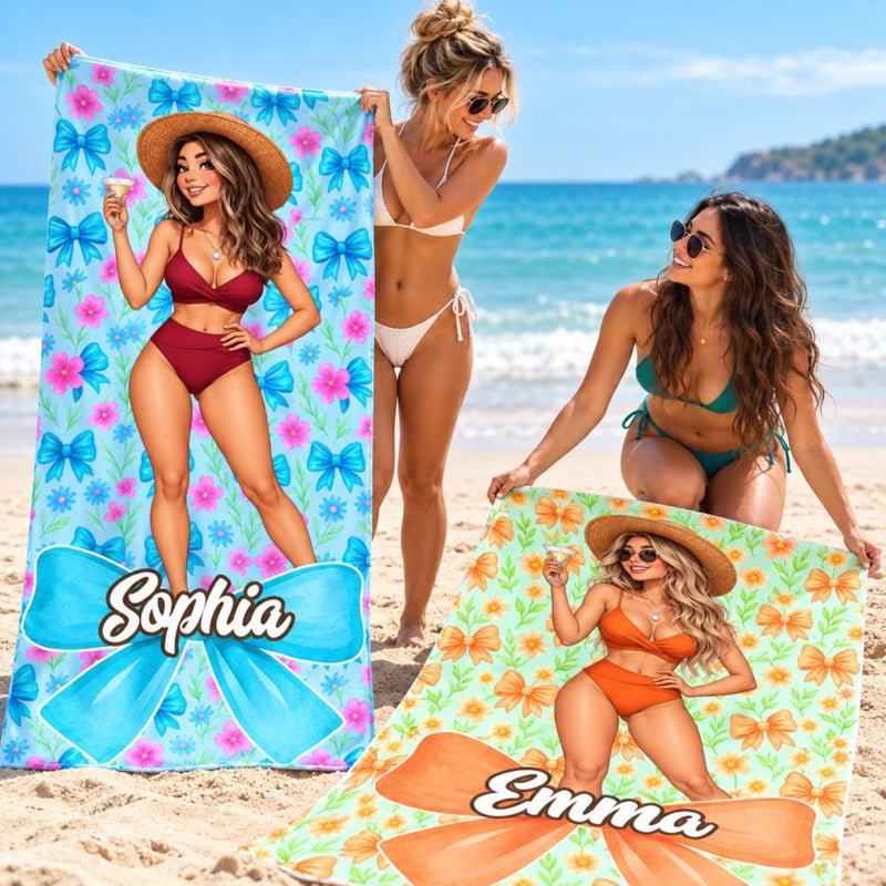 Custom Summer Girl Beach Towels Gifts for Women - Personalized Beach Towel - Beach Mode