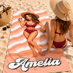 Custom Summer Girl Beach Gifts - Personalized Beach Towel - Sunny Days