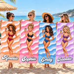 Custom Summer Girl Beach Gifts - Personalized Beach Towel - Sunny Days