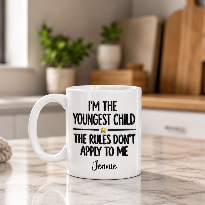 Custom Middle Child Gifts - Personalized 3D Inflated Effect Printed Mug - Too Cool To Handle