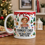 Custom I’m The Youngest Child Christmas Gifts - Personalized Photo Mug - Kind Of A Big Deal