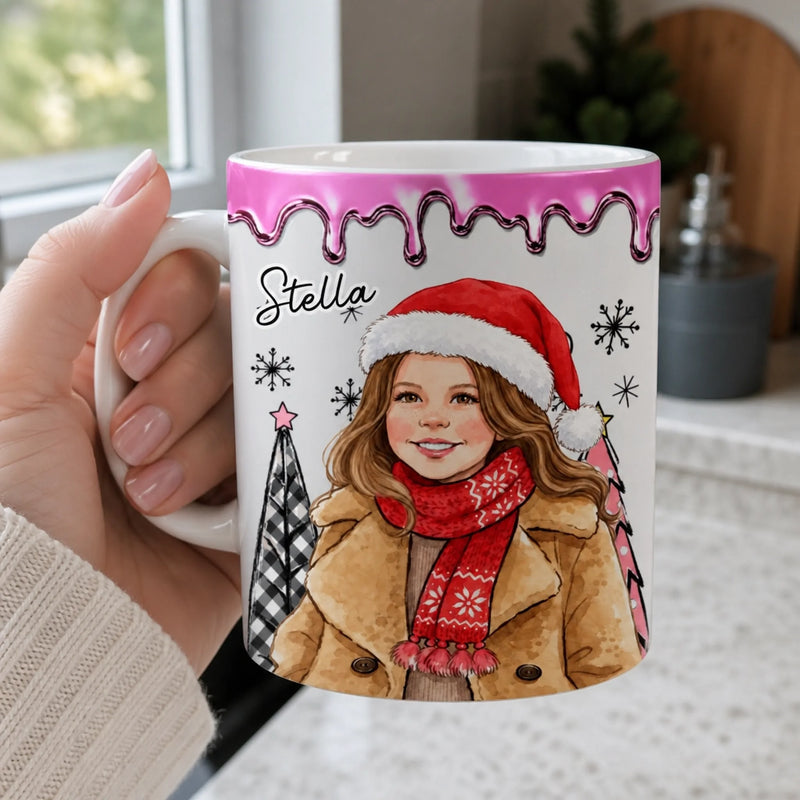 Personalized 3D Inflated Effect Printed Mug – Gift for Family, Kids, Brothers & Sisters – Joy Lives Here