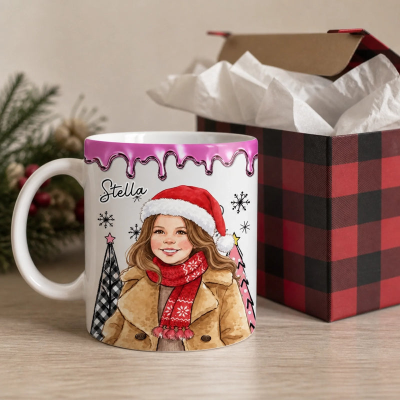 Personalized 3D Inflated Effect Printed Mug – Gift for Family, Kids, Brothers & Sisters – Joy Lives Here