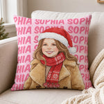 Personalized Photo Pillow - Christmas For Kids, Family – Home Is Where We Gather