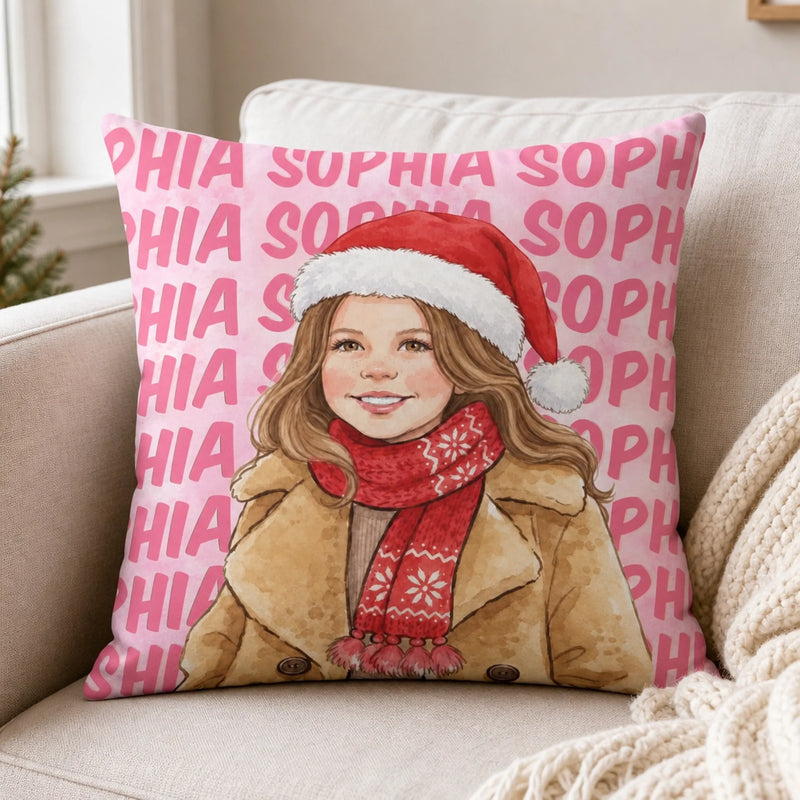 Personalized Photo Pillow - Christmas For Kids, Family – Home Is Where We Gather