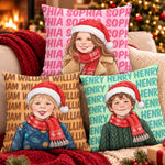 Personalized Photo Pillow - Christmas For Kids, Family – Home Is Where We Gather