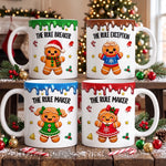 Custom The Rule Breaker Christmas Gifts - Personalized 3D Inflated Effect Printed Mug - The Fun One In The Family