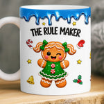 Custom The Rule Breaker Christmas Gifts - Personalized 3D Inflated Effect Printed Mug - The Fun One In The Family