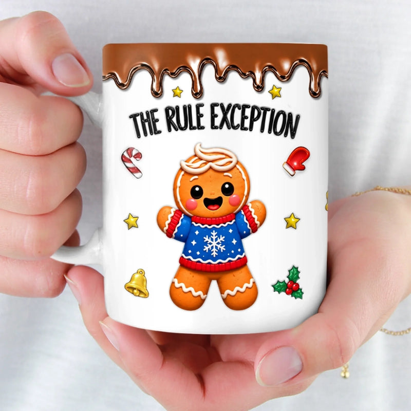 Custom The Rule Breaker Christmas Gifts - Personalized 3D Inflated Effect Printed Mug - The Fun One In The Family
