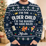 Custom I'm the Older Child Christmas Gifts for Kids - Personalized Christmas Sweater - I'm The One
