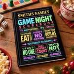 Custom Family Game Night Scorebook Family Gifts - Personalized Hardcover Journal - Keep Score Play Hard Win