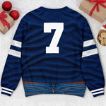Custom Sports Fan Jersey Gifts - Personalized Baseball Jersey-Style Sweatshirt - Eat Drink Watch