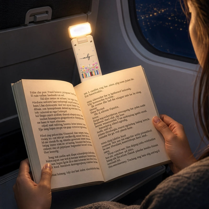 Custom Floral Book Lover Reading Gifts - Personalized Clip LED Reading Lamp – Every Chapter