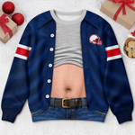 Custom Football Bestie Gifts - Personalized Sports Jersey-Style Sweatshirt - Merry Hits
