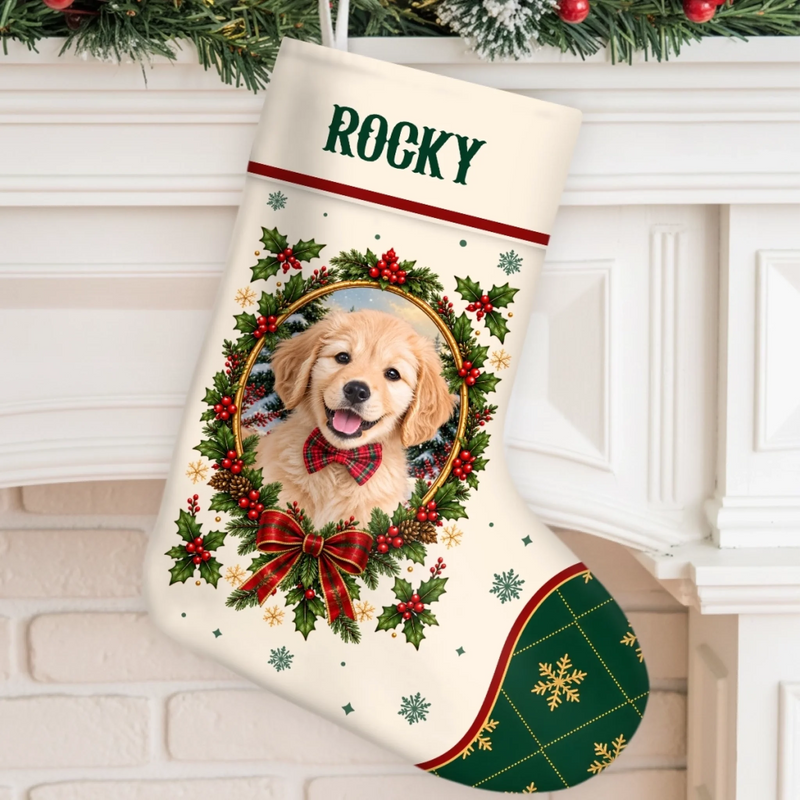 Custom Photo Pet Christmas Gifts - Personalized Christmas Stocking - Merry Christmas