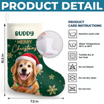 Custom Photo Merry Christmas Gifts for Dog Lovers - Personalized Christmas Stocking - Feliz Navidog